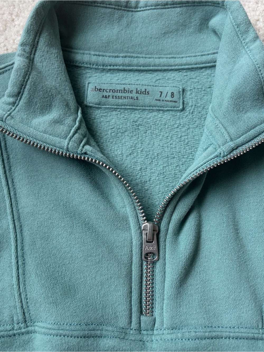 abercrombie kids Teal Half-Zip Pullover Jacket